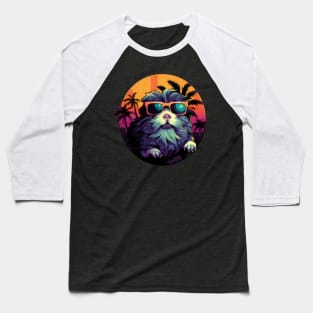 Retro Wave Coronet Guinea Pig Shirt Baseball T-Shirt